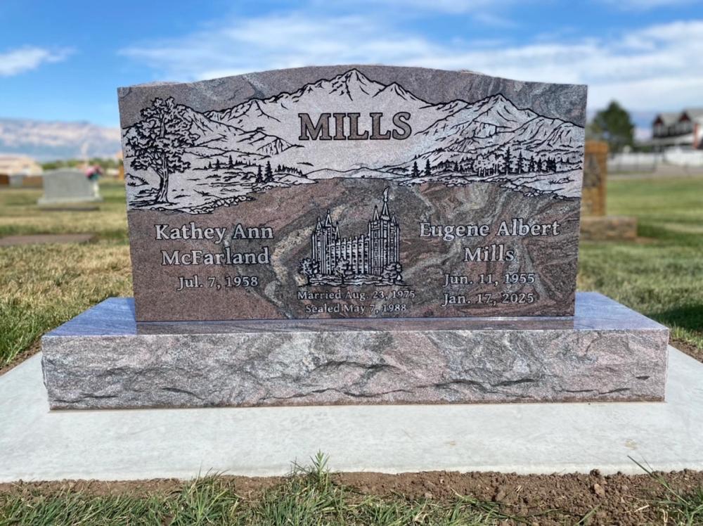 Companion Uprights by Utah Headstone Design