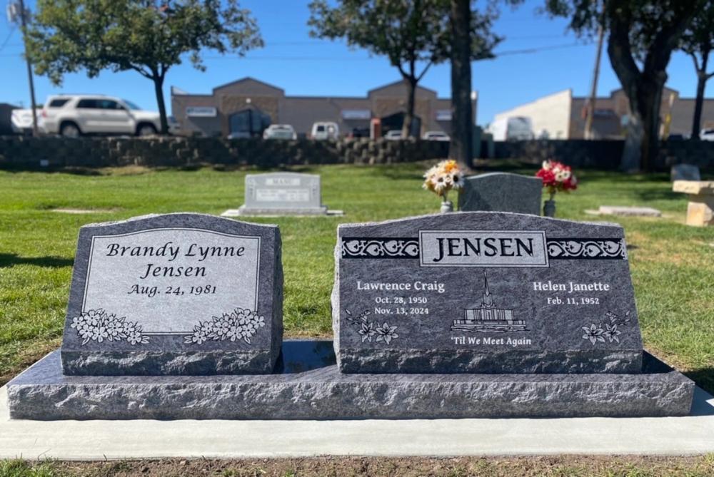 Companion Slants by Utah Headstone Design