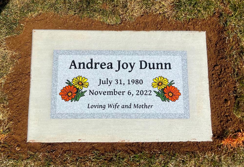 Individual Flush Mounts by Utah Headstone Design