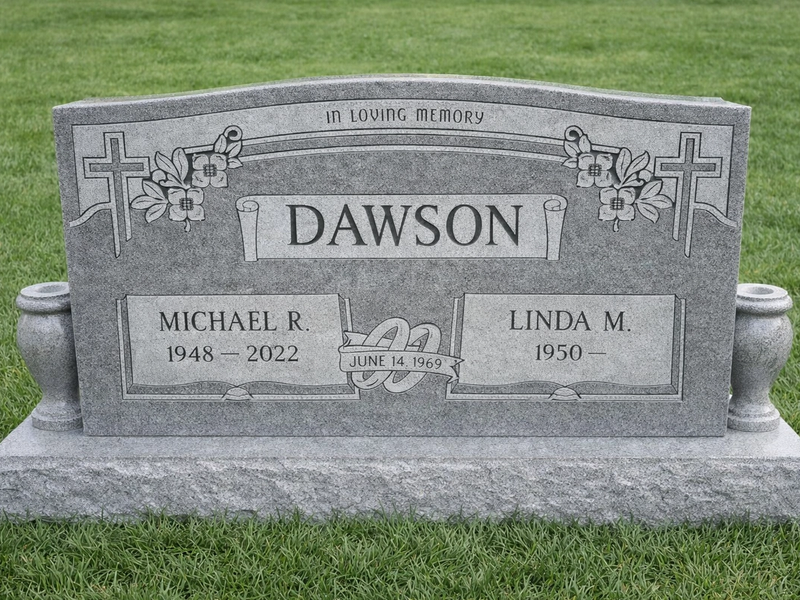 Companion Uprights by Utah Headstone Design
