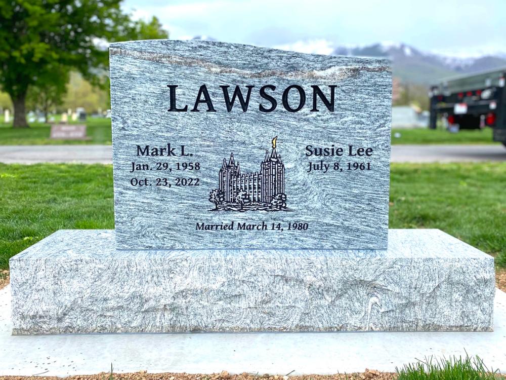 Companion Uprights by Utah Headstone Design