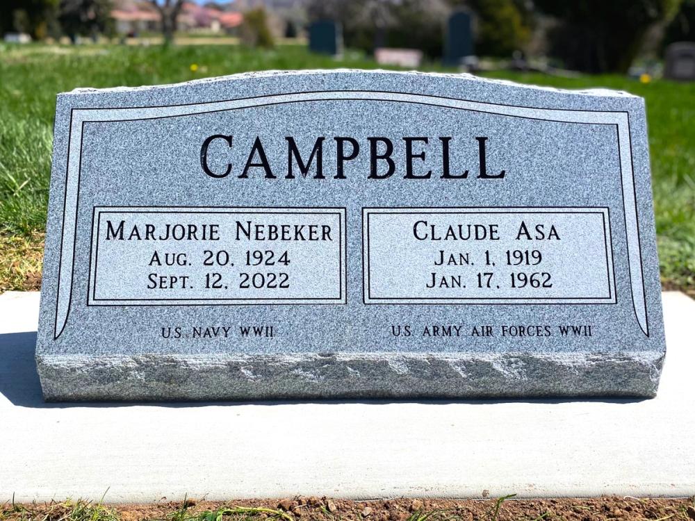 Companion Slants by Utah Headstone Design
