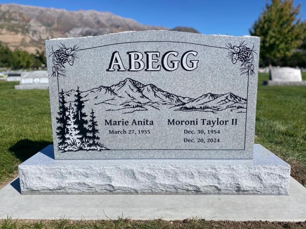 Companion Uprights by Utah Headstone Design