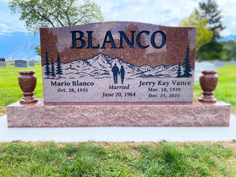 Companion Uprights by Utah Headstone Design