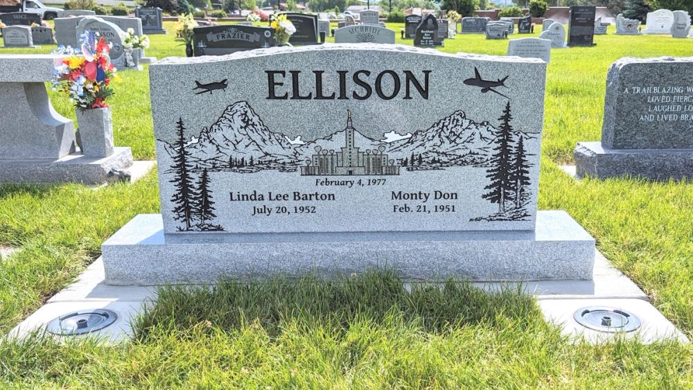Companion Uprights by Utah Headstone Design