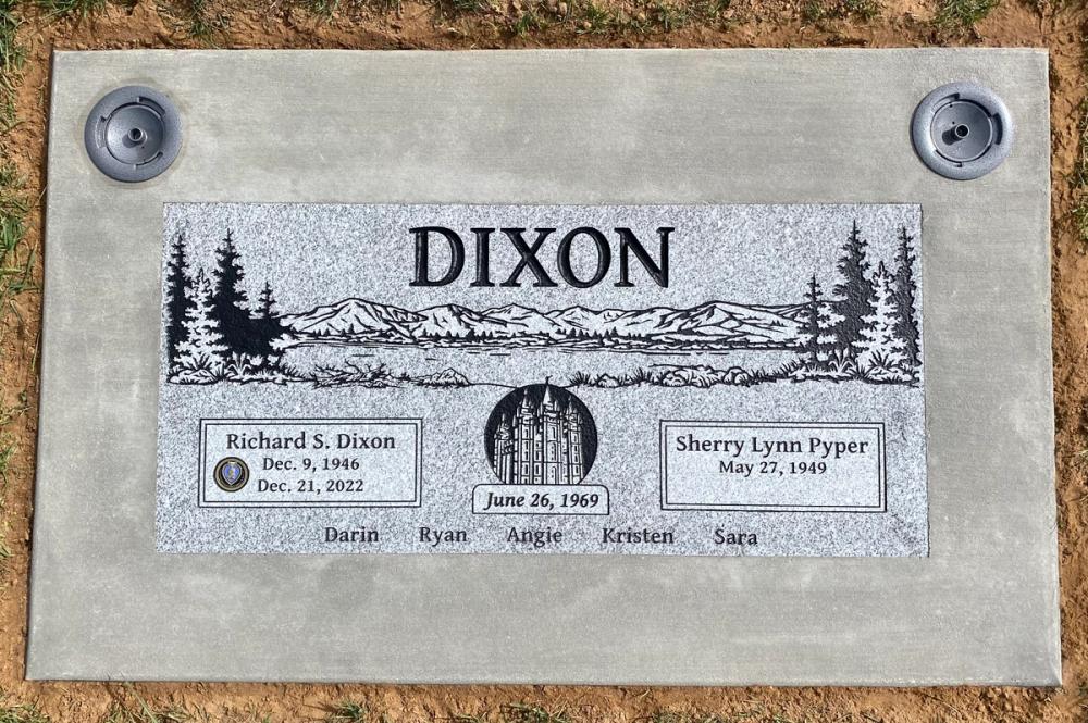 Companion Flush Mounts by Utah Headstone Design