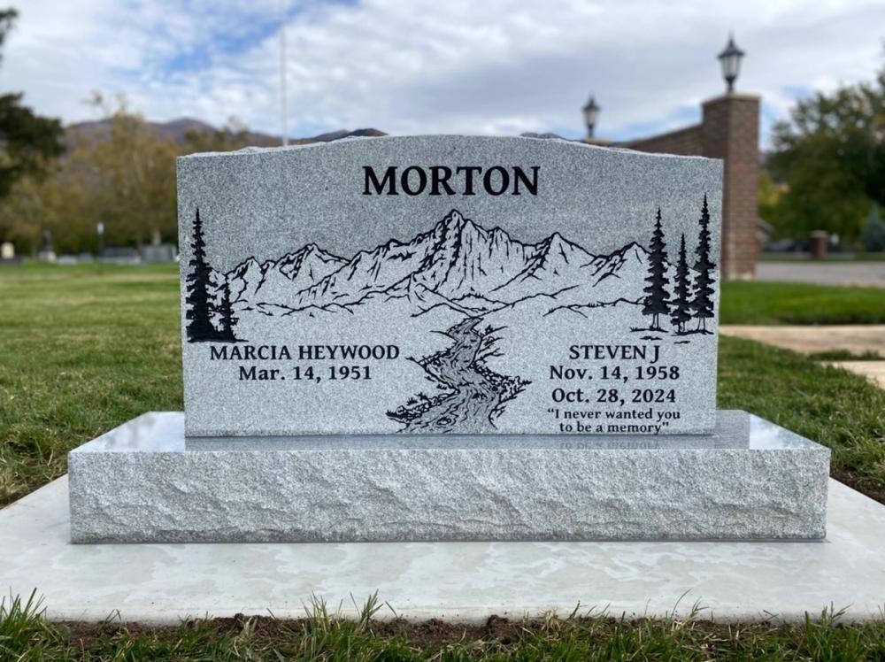 Companion Uprights by Utah Headstone Design