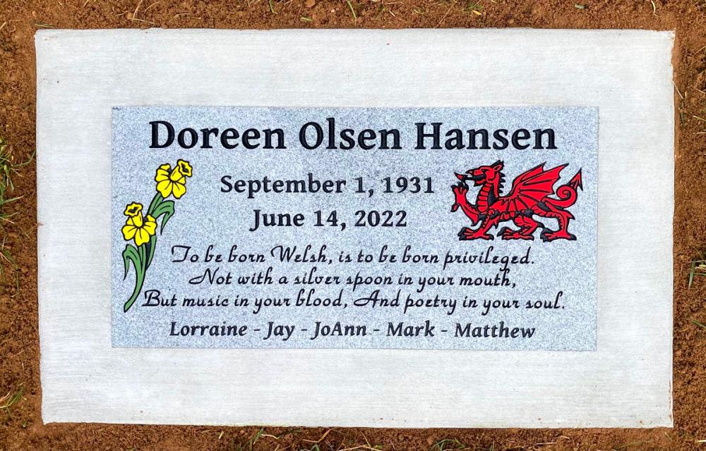 Individual Flush Mounts by Utah Headstone Design