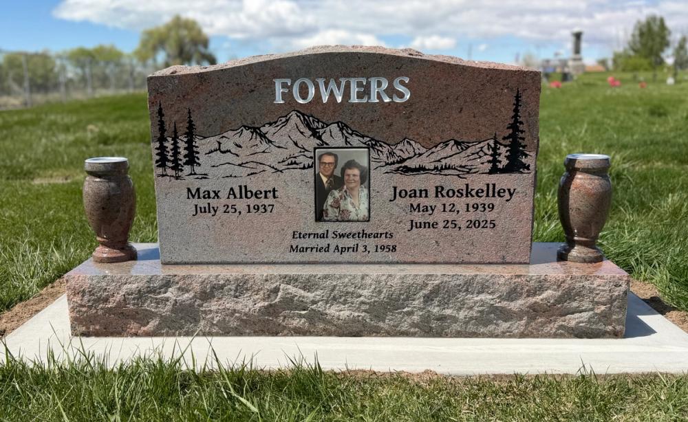Companion Uprights by Utah Headstone Design