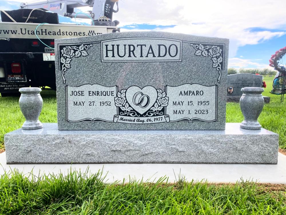 Companion Uprights by Utah Headstone Design
