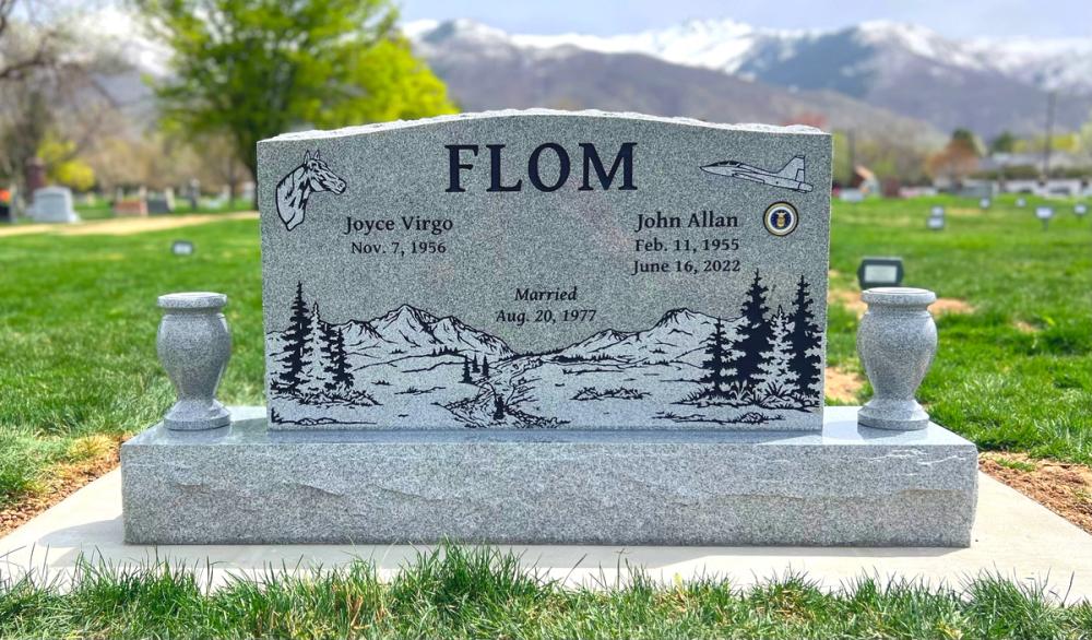 Companion Uprights by Utah Headstone Design