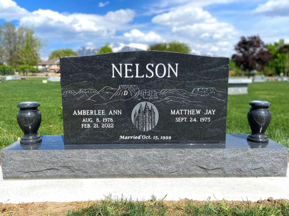 Companion Uprights by Utah Headstone Design