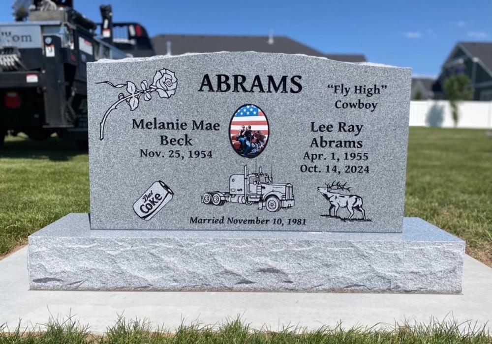 Companion Uprights by Utah Headstone Design
