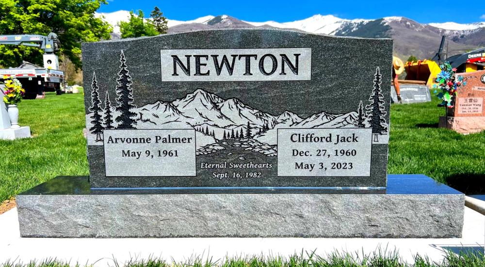 Companion Uprights by Utah Headstone Design