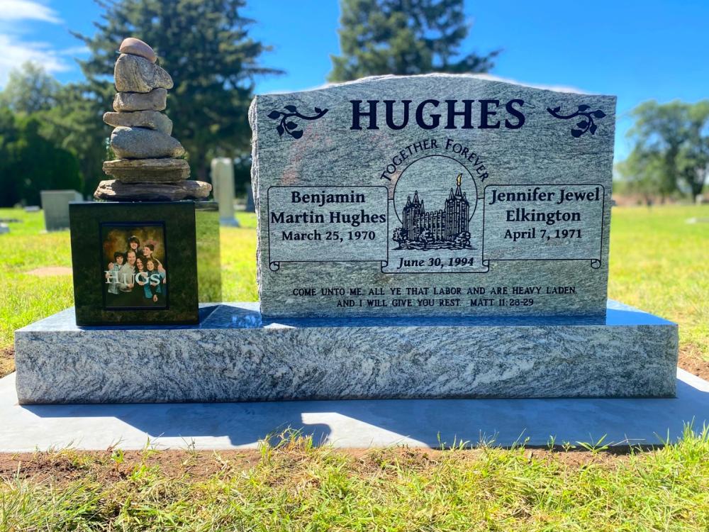 Companion Uprights by Utah Headstone Design