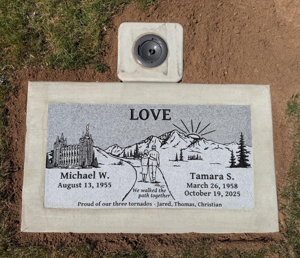 Companion Flush Mounts by Utah Headstone Design