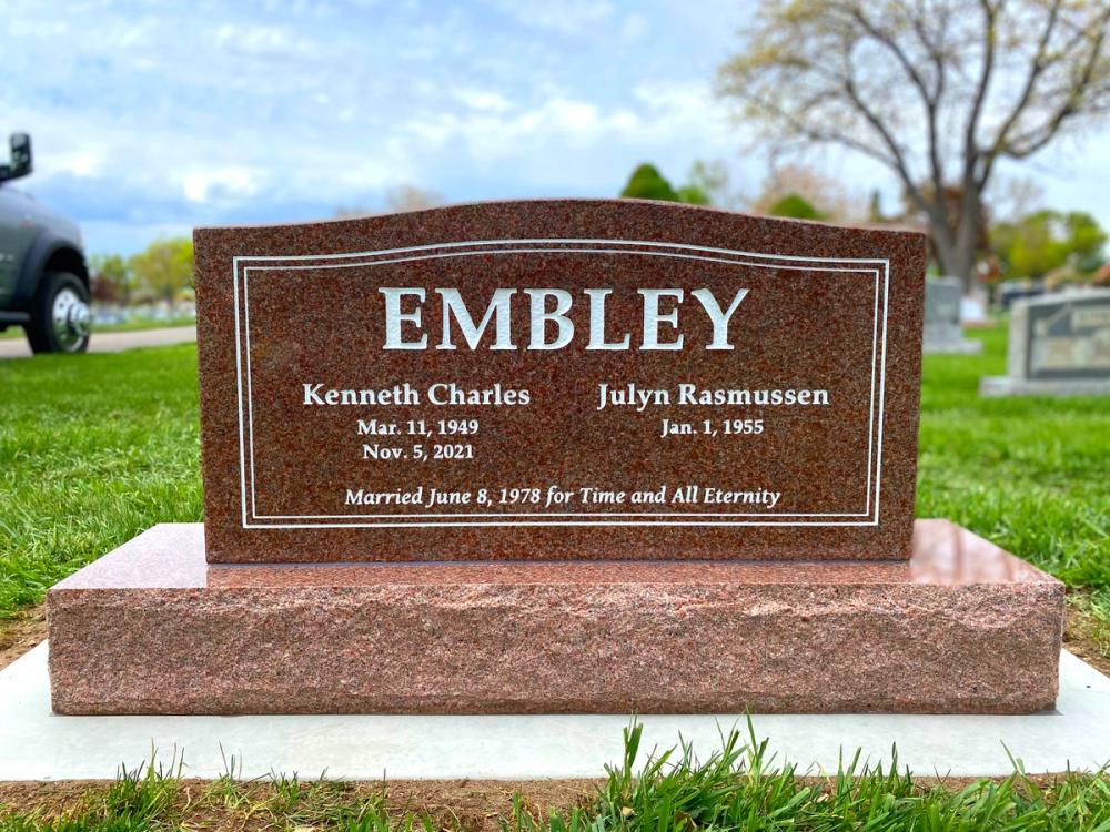 Companion Uprights by Utah Headstone Design