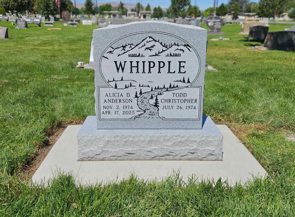 Companion Uprights by Utah Headstone Design