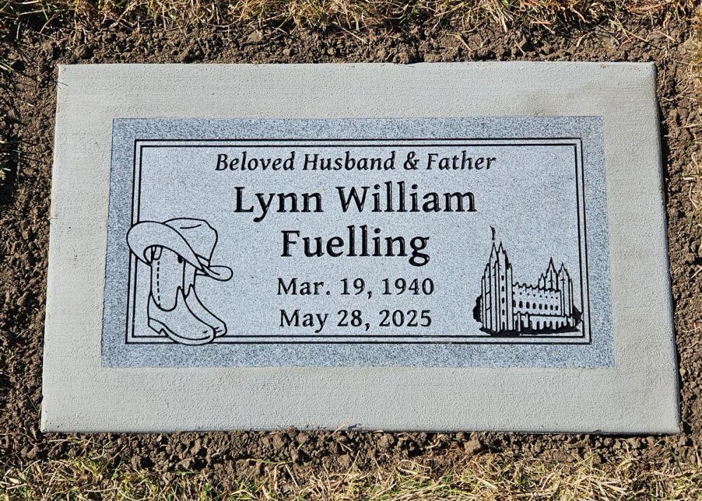 Individual Flush Mounts by Utah Headstone Design