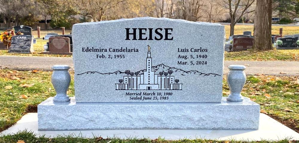 Companion Uprights by Utah Headstone Design