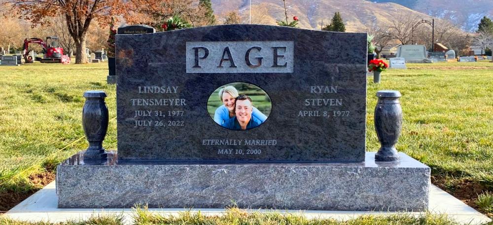 Companion Uprights by Utah Headstone Design