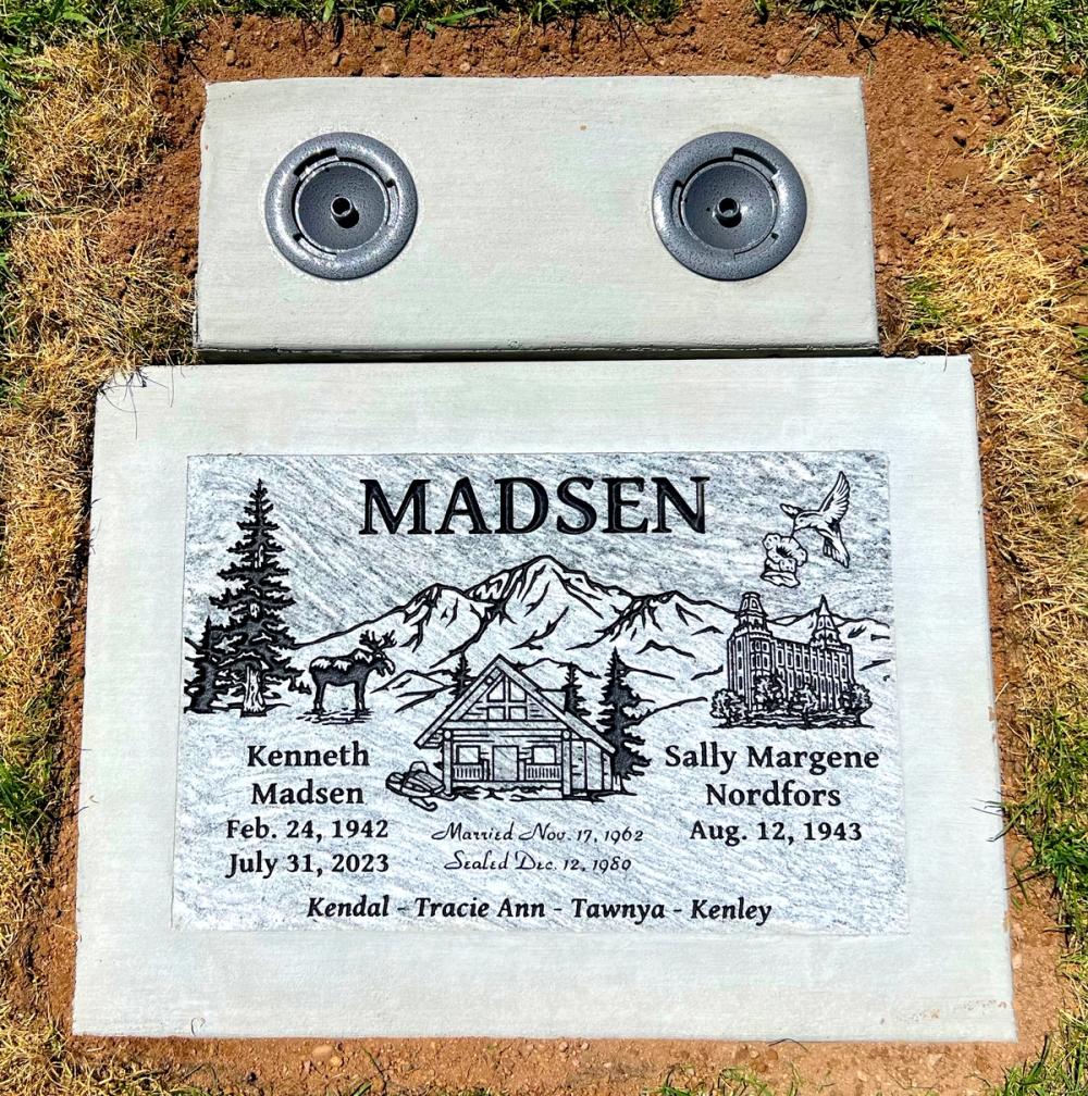 Companion Flush Mounts by Utah Headstone Design