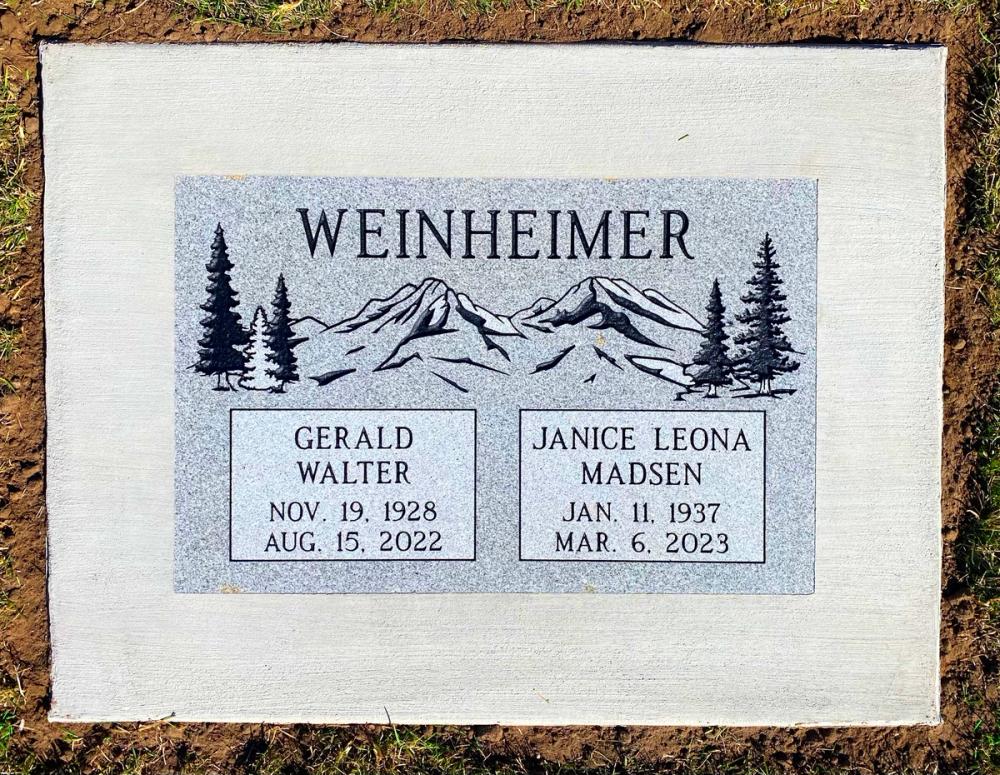 Companion Flush Mounts by Utah Headstone Design