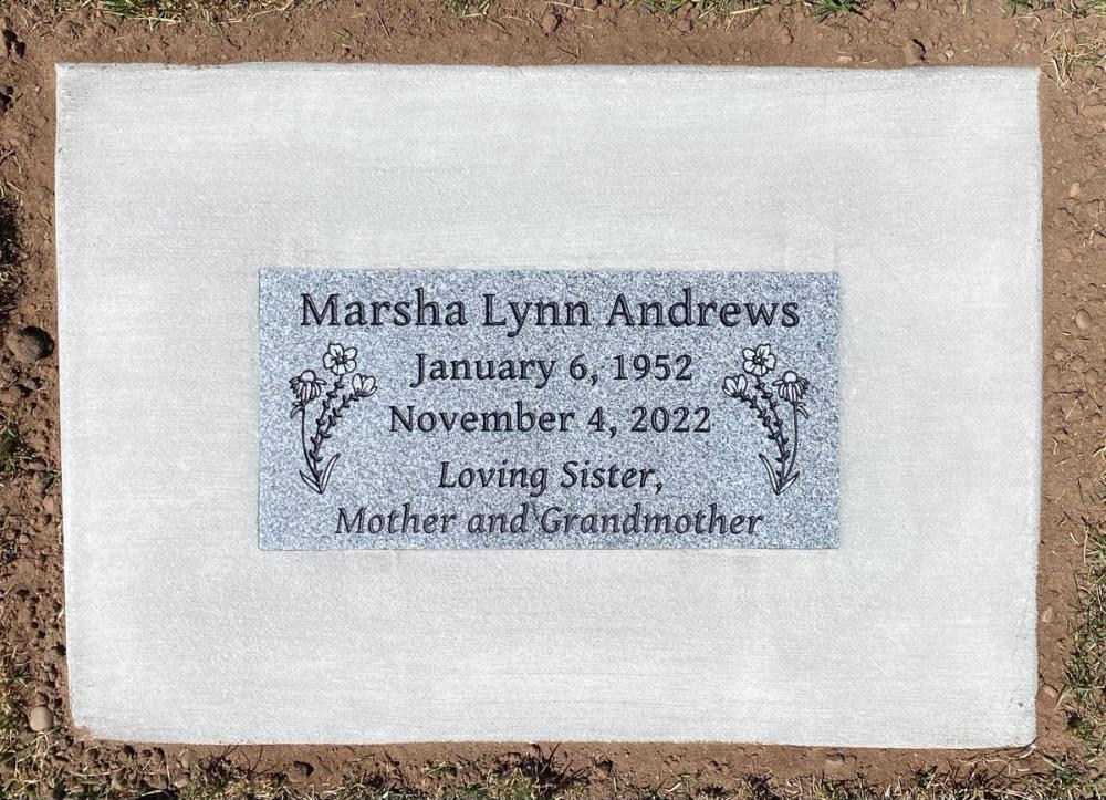 Individual Flush Mounts by Utah Headstone Design