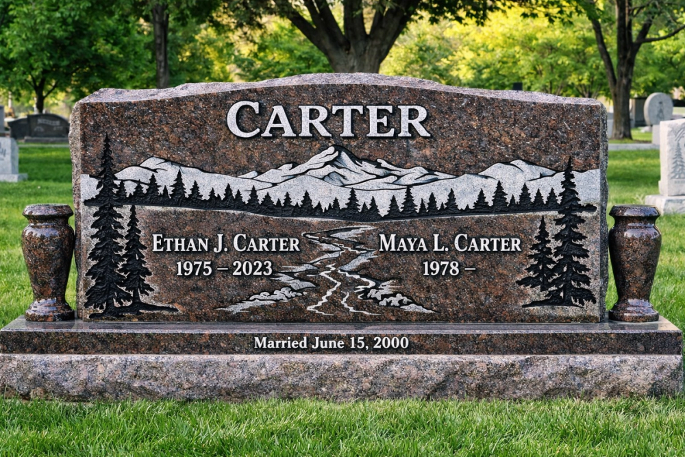 Companion Upright Headstone