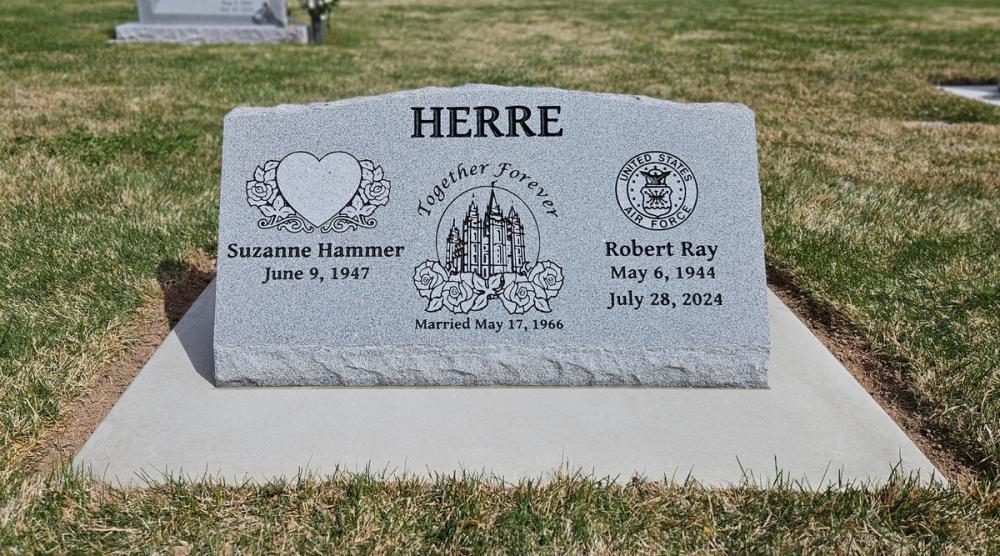 Companion Slants by Utah Headstone Design