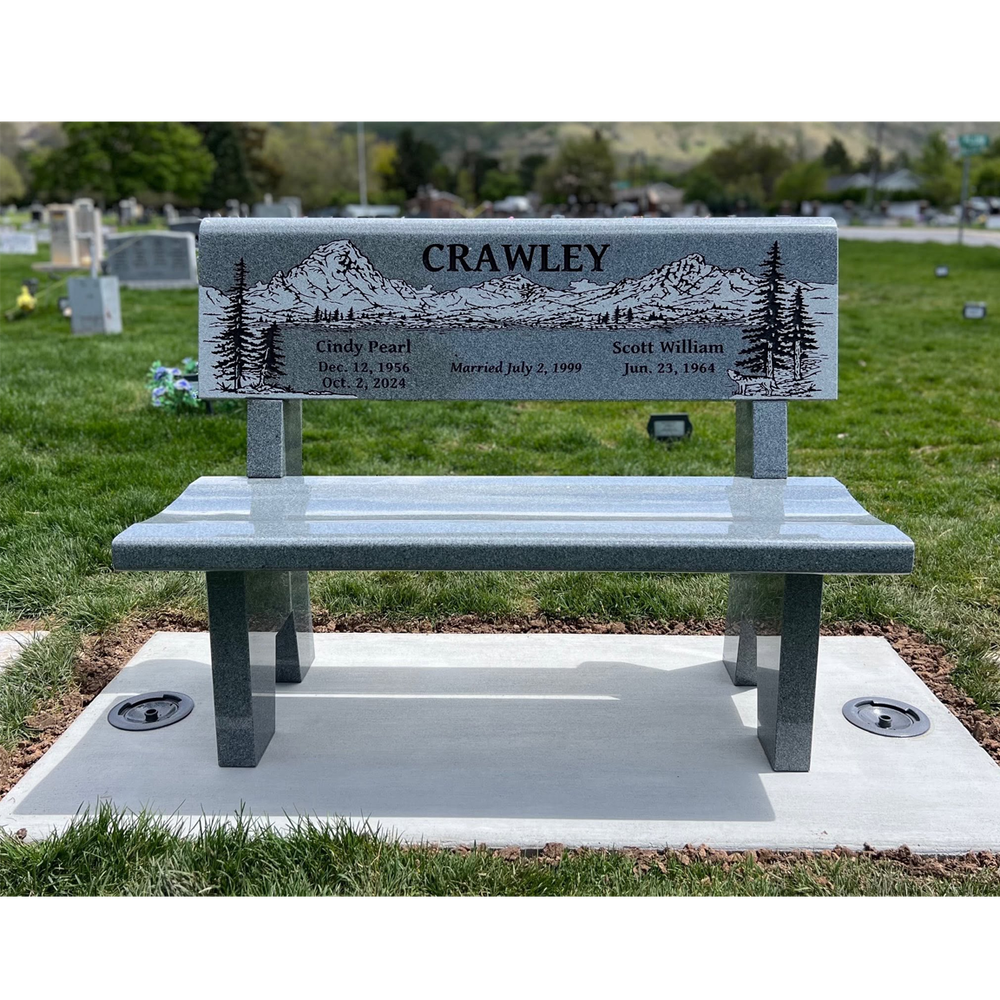 Park Bench Headstone