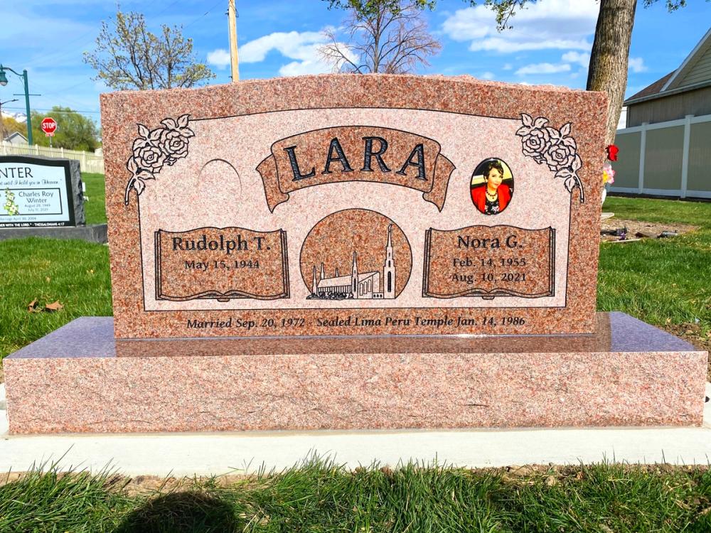 Companion Uprights by Utah Headstone Design