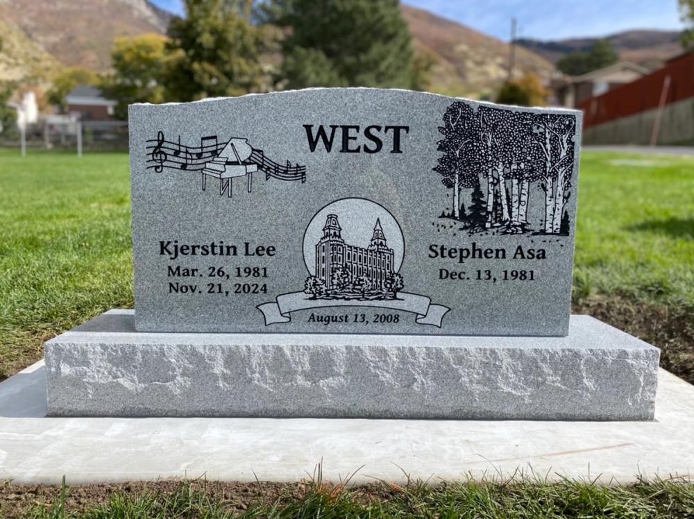 Companion Uprights by Utah Headstone Design