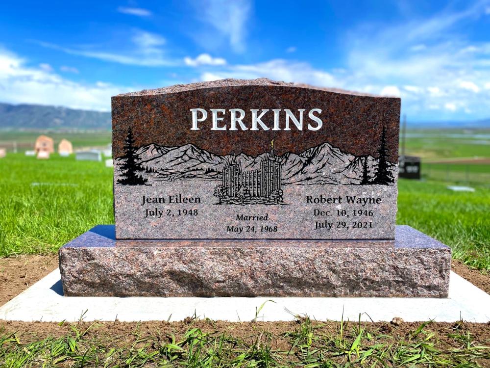 Companion Uprights by Utah Headstone Design