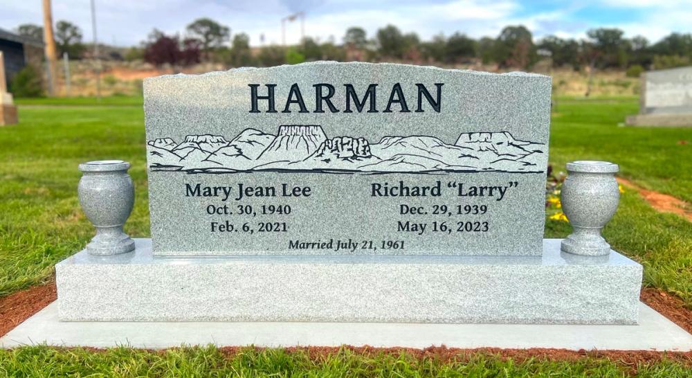 Companion Uprights by Utah Headstone Design