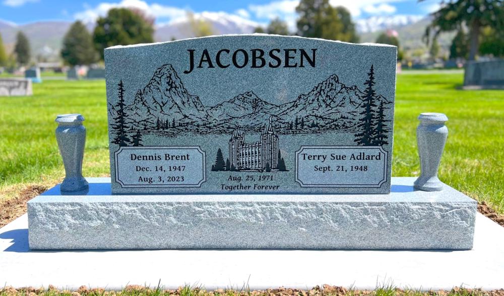 Companion Uprights by Utah Headstone Design