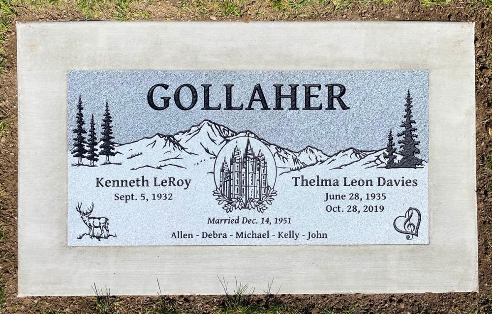 Companion Flush Mounts by Utah Headstone Design