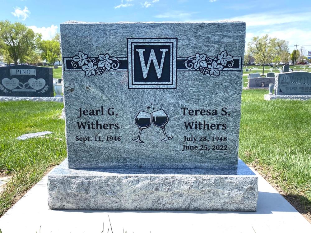 Companion Uprights by Utah Headstone Design