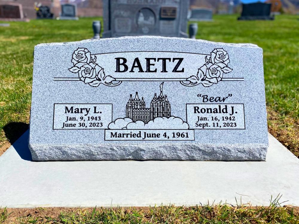 Companion Slants by Utah Headstone Design