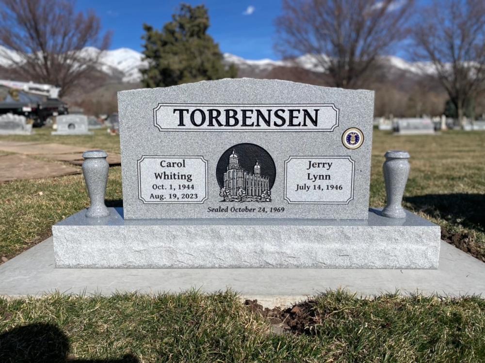 Companion Uprights by Utah Headstone Design