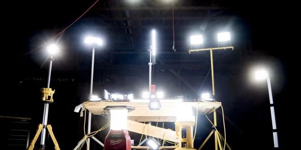 Jobsite lighting is really important, especially when working late nights.