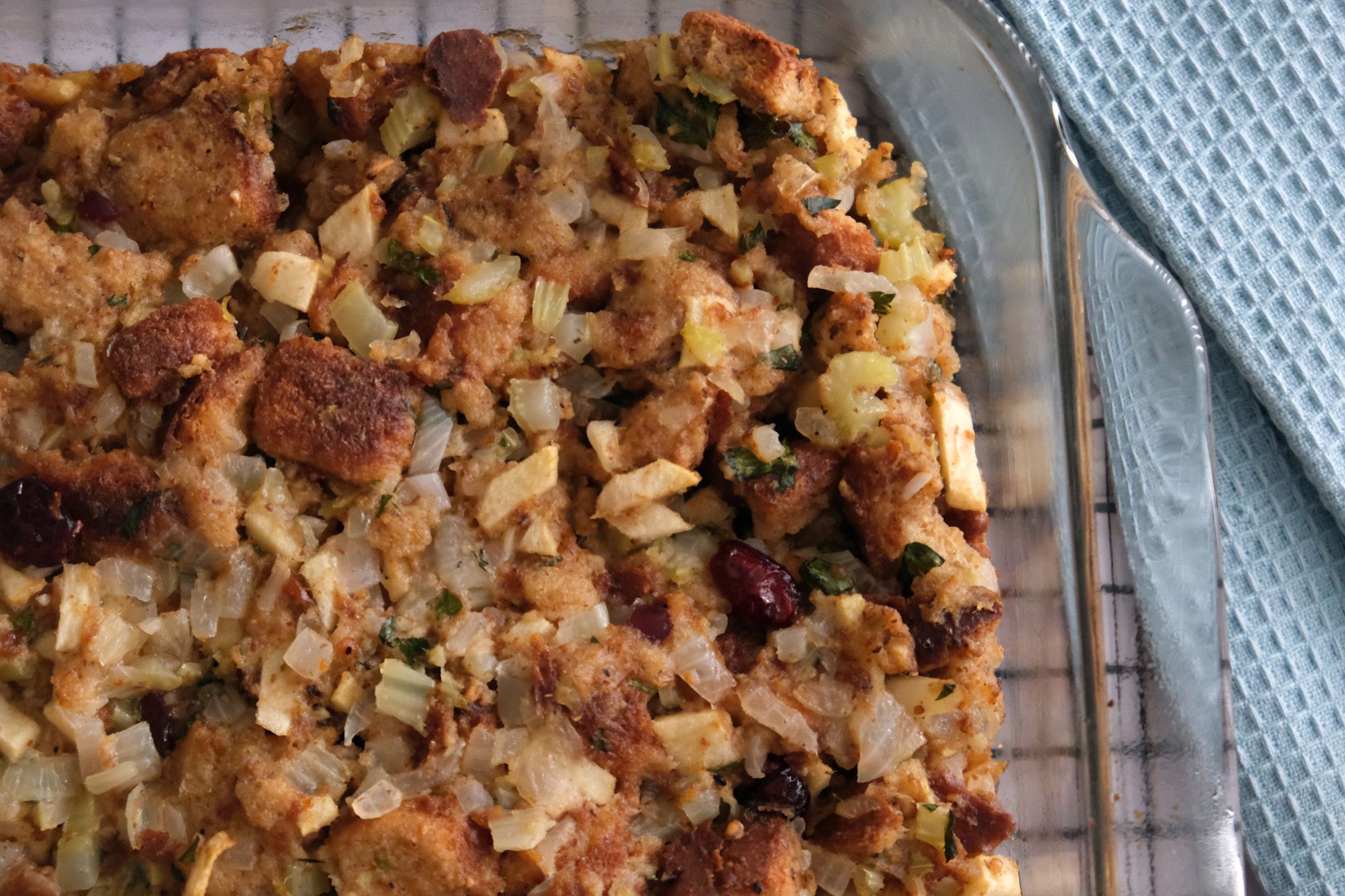 This vegan stuffing is delicious on its own, even if it's not used to stuff anything!