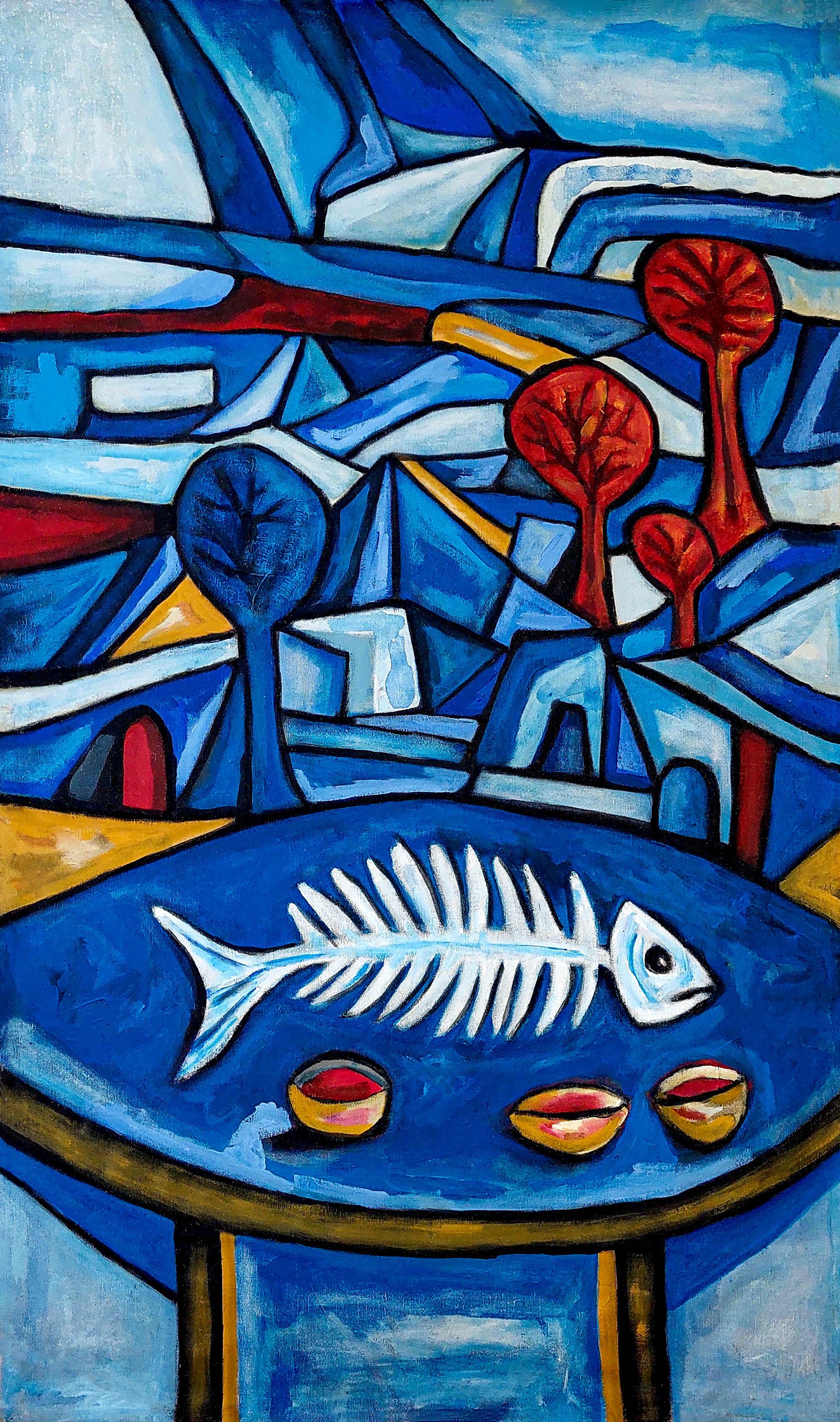 Still Life with Fish Skeleton and Shells