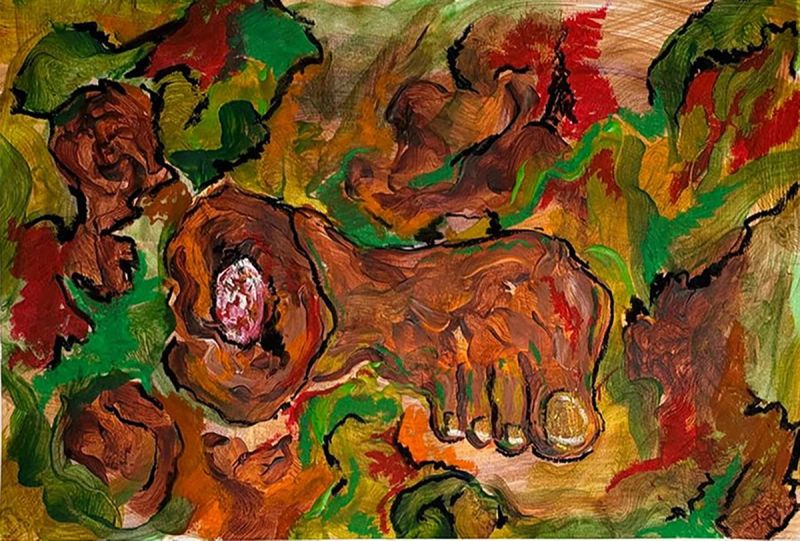 Human Remains amongst Flowers