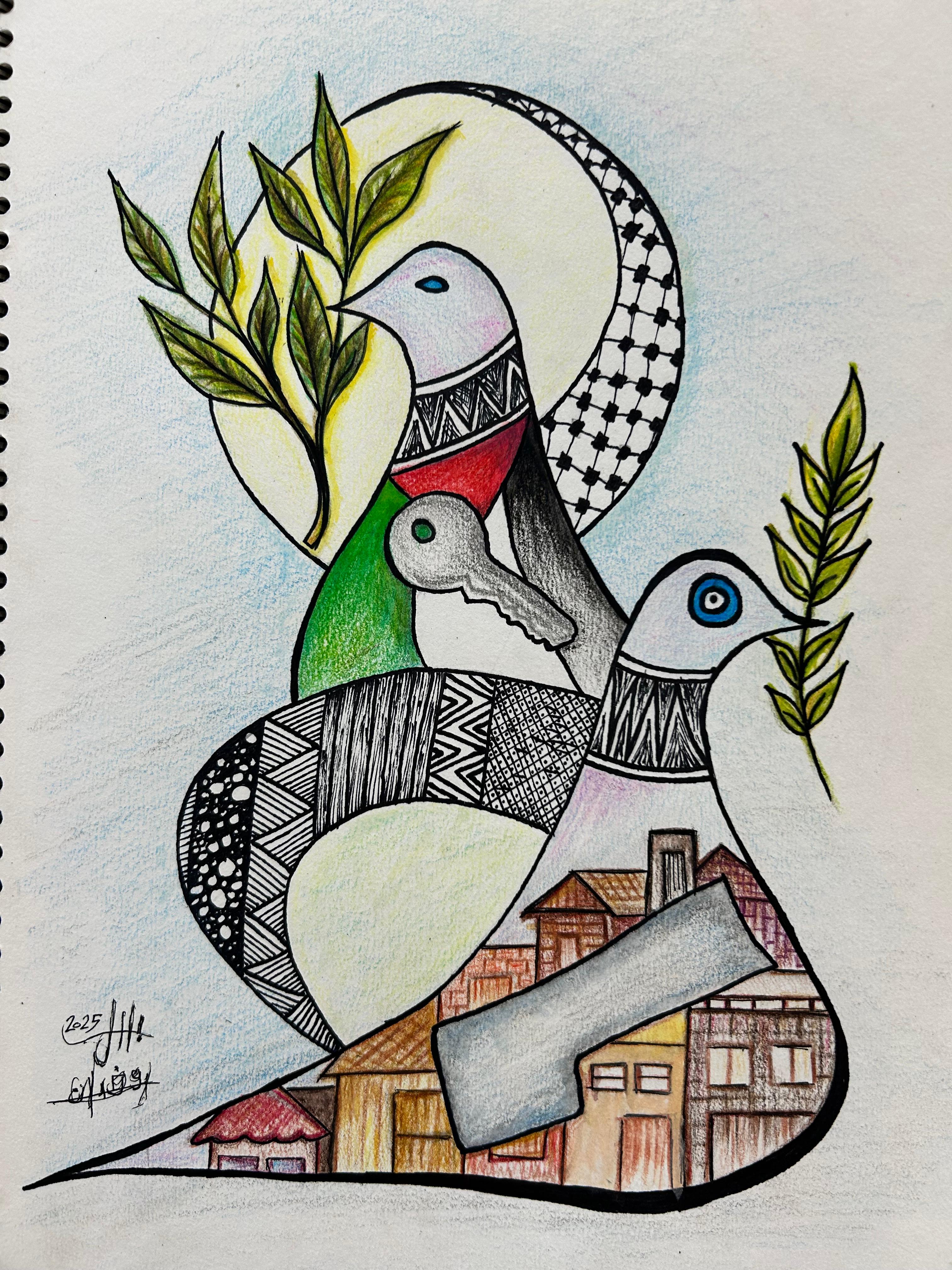 "On the Wings of  the Promise...We  Carry Identity and  Return" by Bilal Ramadaan