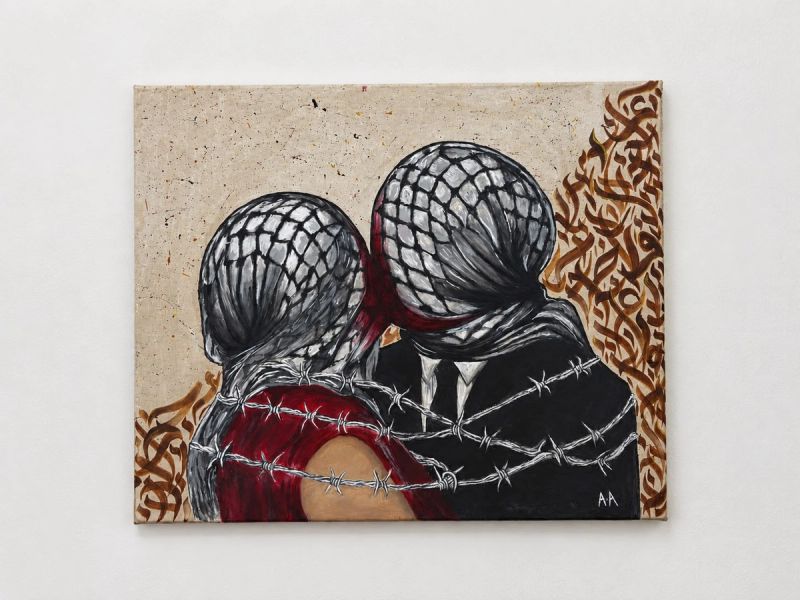 Hug between the wires