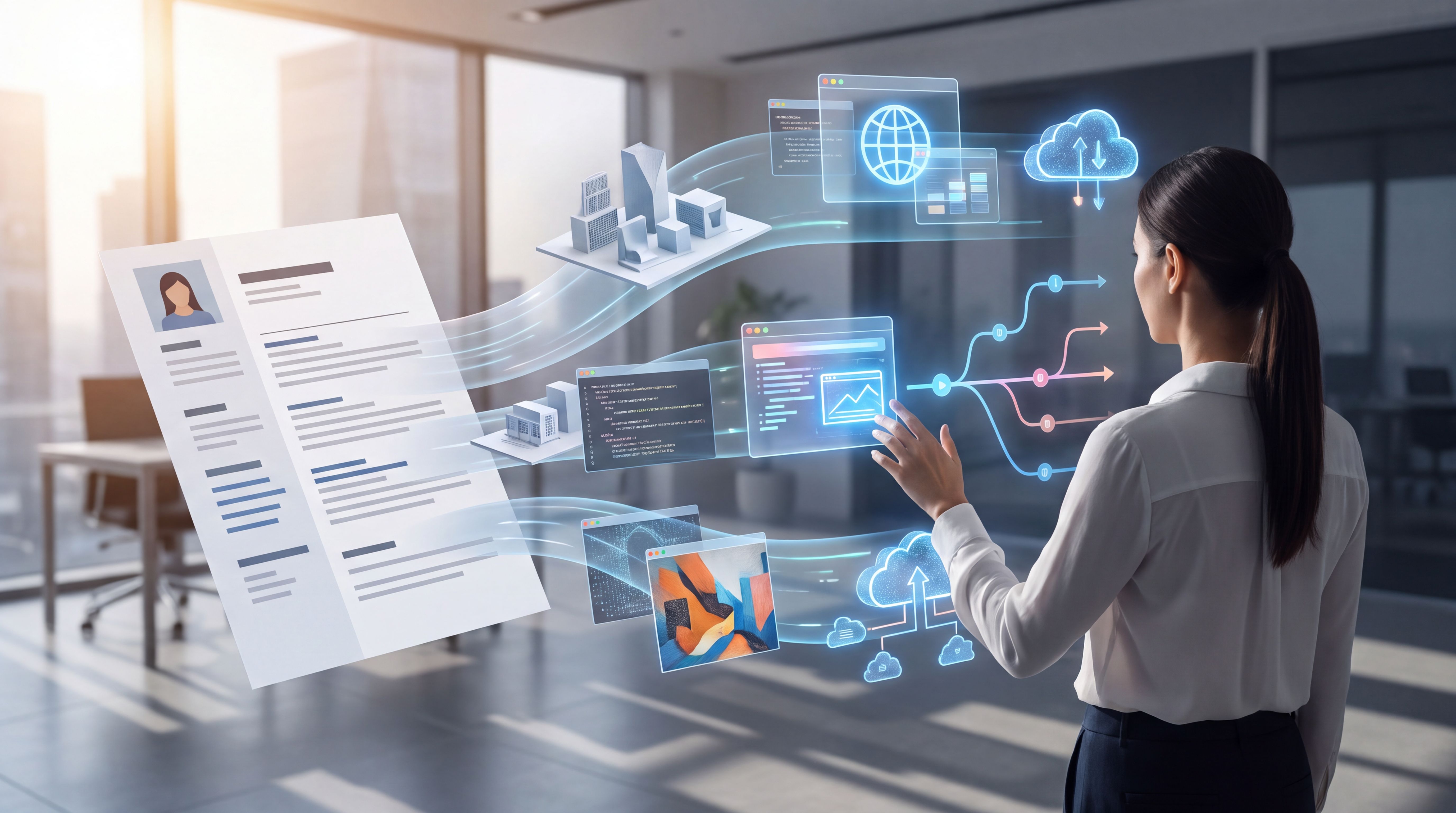 Currículo PDF transforma-se numa apresentação digital rica em projetos e competências