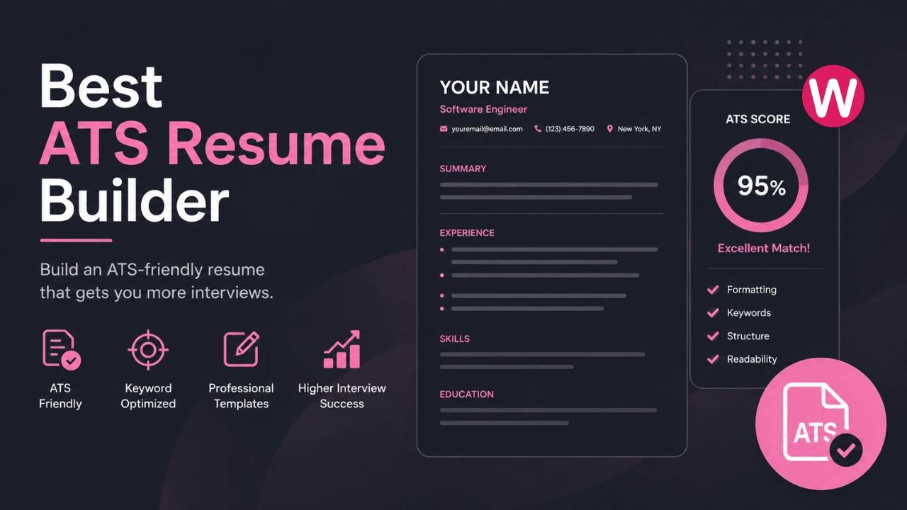 A creative of the Best ATS Resume Builder by Wipperoz which has keyword optimization, professional templates to achieve higher interview success