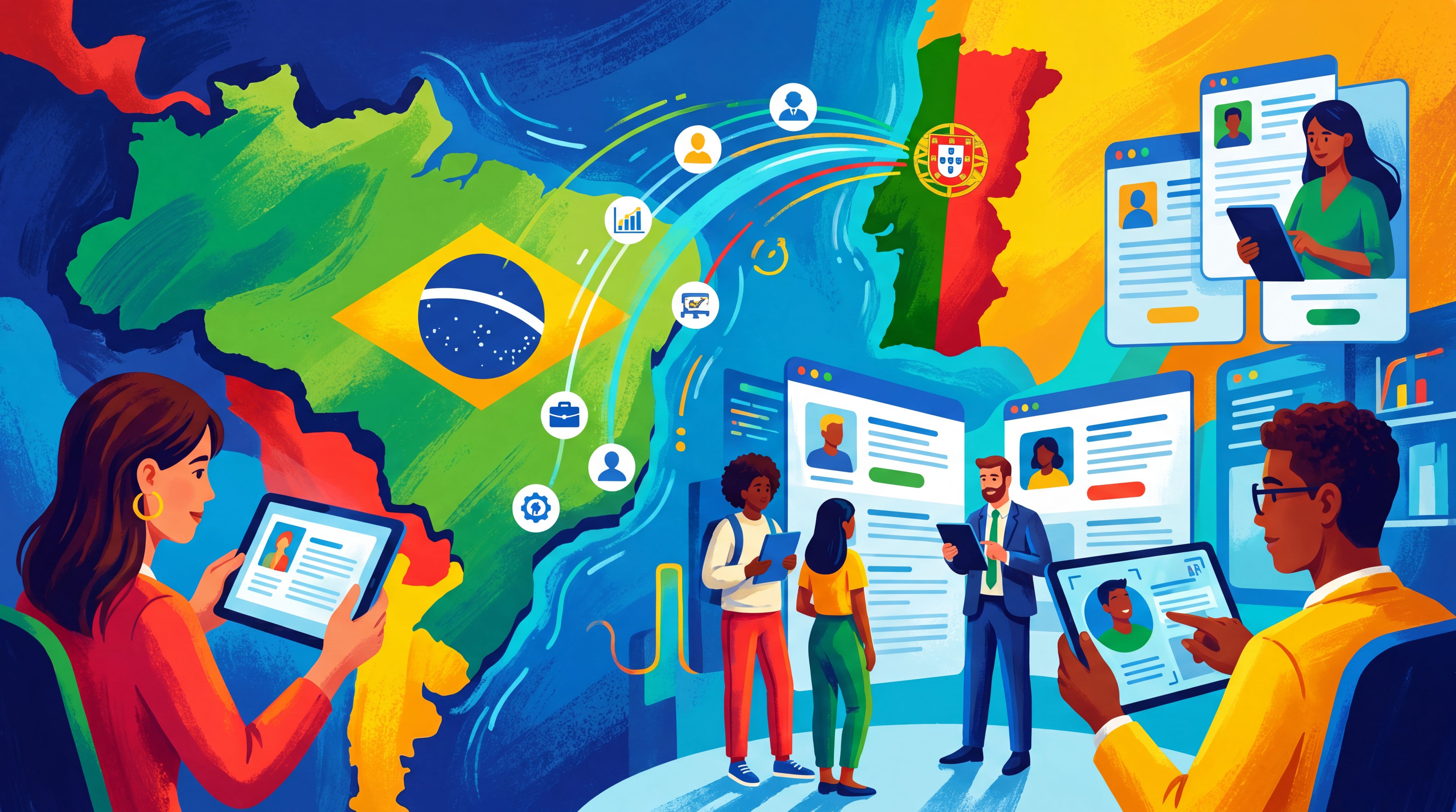 Painel digital de vagas e recrutamento com foco em Brasil e Portugal