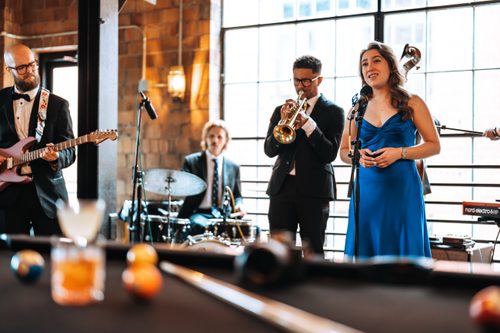 JJ Band playing at a party
